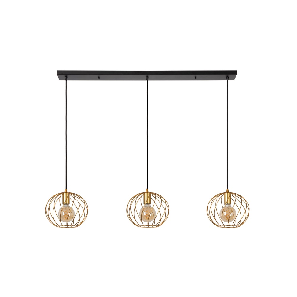 Lucide 3-lichts hanglampDanza goud - 21428/03/02